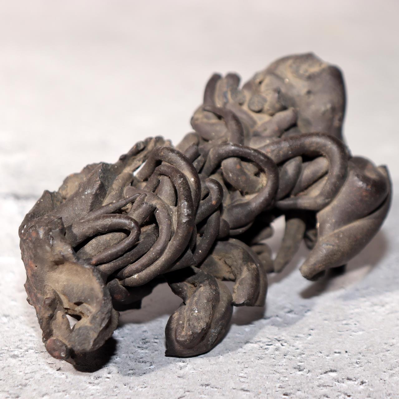 Japanese Natural Lava Stone Volcanic Sculpture Suiseki Art Object SS2130