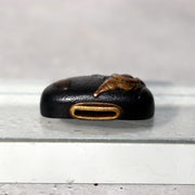 Japanese Edo Period Sword Fitting Kashira Bronze Shell Design Tsuba Part VG4063