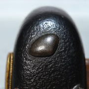 Japanese Edo Period Sword Fitting Kashira Bronze Shell Design Tsuba Part VG4066