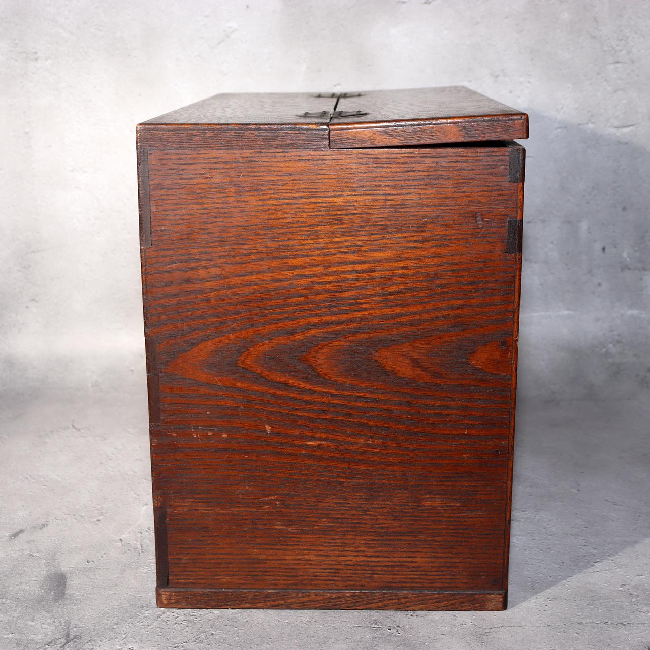 Japanese Wooden Sewing Box Tansu Chest of Drawers Keyaki Wood Vintage Haribako3