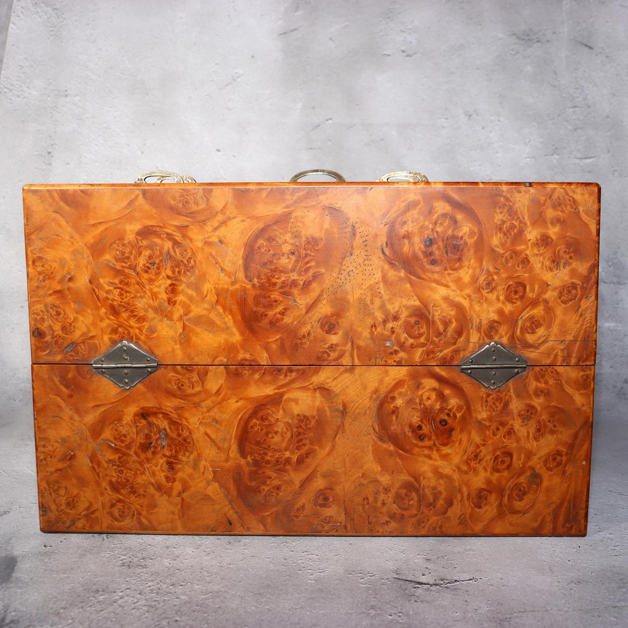 Japanese Wooden Sewing Box Tansu Chest of Drawers Vintage Haribako Storage5