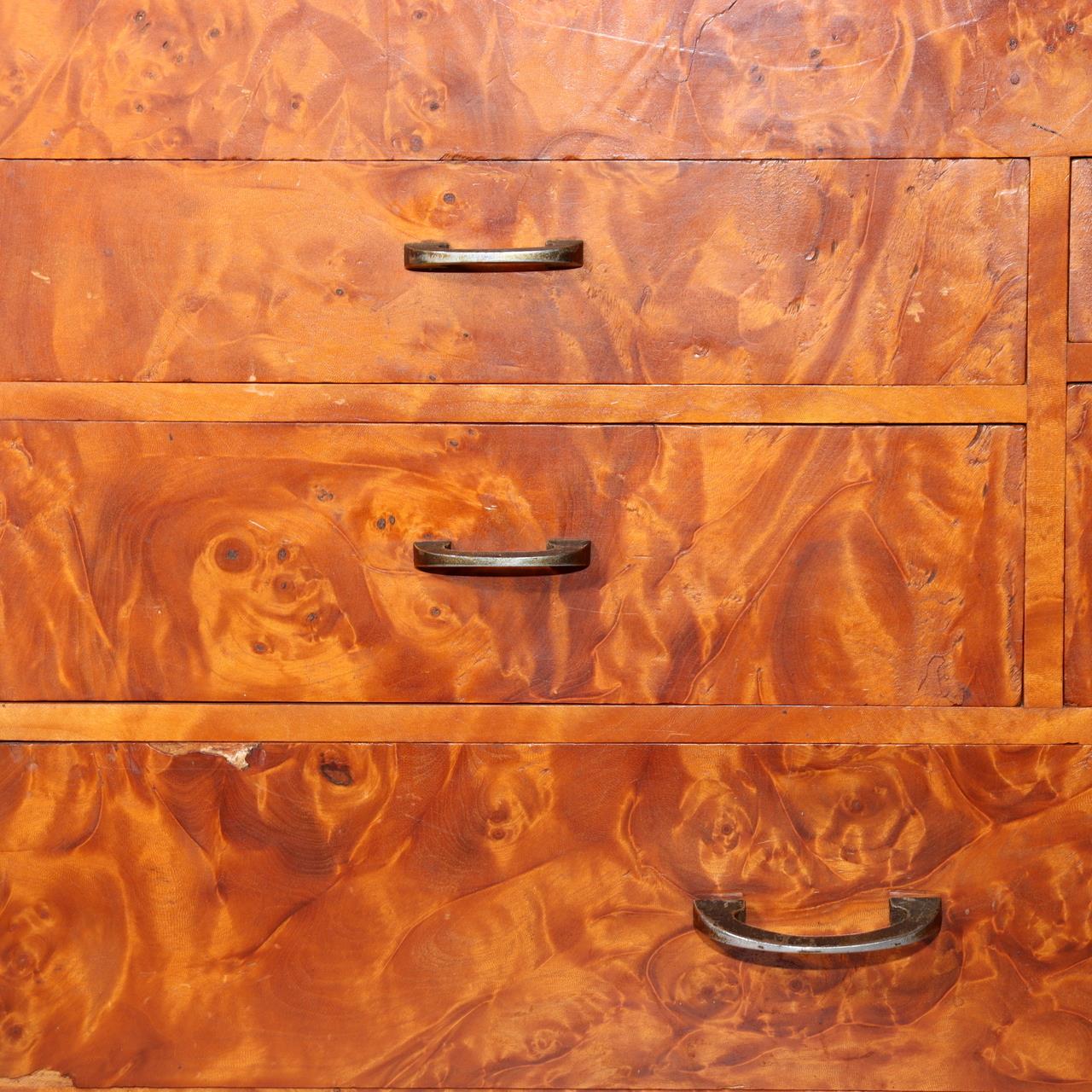 Japanese Wooden Sewing Box Tansu Chest of Drawers Vintage Haribako Storage13