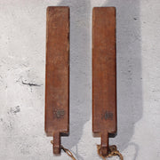 Japanese Wooden Hyoshigi Clappers Traditional Edo Style Folk Instrument WO4811