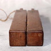 Japanese Wooden Hyoshigi Clappers Traditional Edo Style Folk Instrument WO4813