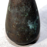 Japanese Bronze Flower Vase Long Neck Ikebana Display Vessel Patina BV68912