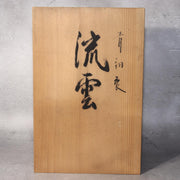 Japanese Bronze Vase Sculptural Hollow Form Signed with Wooden Box BV69117