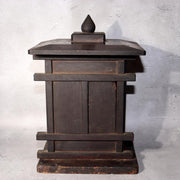 Japanese Shinto Inari Fox Statues with Wooden Zushi Shrine Edo Period Japan5