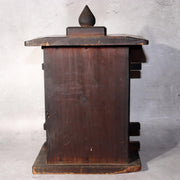 Japanese Shinto Inari Fox Statues with Wooden Zushi Shrine Edo Period Japan11