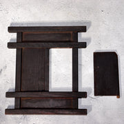 Japanese Shinto Inari Fox Statues with Wooden Zushi Shrine Edo Period Japan16