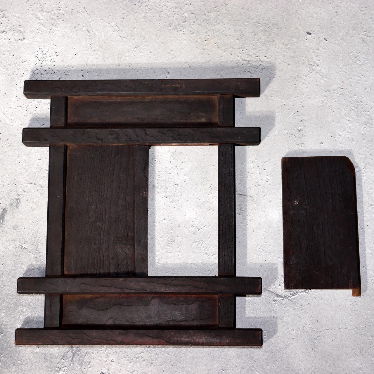 Japanese Shinto Inari Fox Statues with Wooden Zushi Shrine Edo Period Japan16