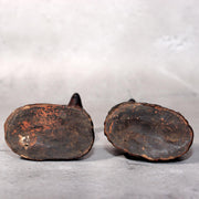 Japanese Shinto Inari Fox Statues with Wooden Zushi Shrine Edo Period Japan20