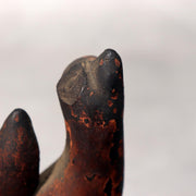 Japanese Shinto Inari Fox Statues with Wooden Zushi Shrine Edo Period Japan23