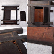 Japanese Shinto Inari Fox Statues with Wooden Zushi Shrine Edo Period Japan9