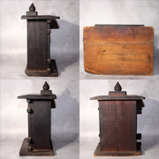 Japanese Shinto Inari Fox Statues with Wooden Zushi Shrine Edo Period Japan6