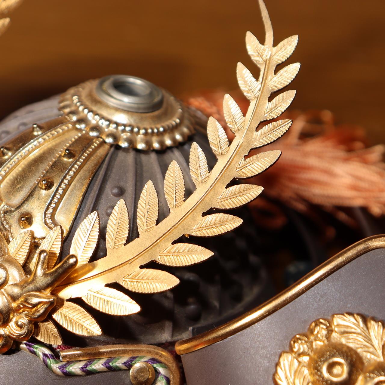 Japanese Samurai Kabuto Helmet Ornament with Stand & Black lacquer Box May Doll13