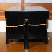 Japanese Samurai Kabuto Helmet Ornament with Stand & Black lacquer Box May Doll23