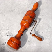 Japanese Vintage Wooden Hand Crank Tool Manual Massager Showa Era Craft VG4091