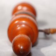 Japanese Vintage Wooden Hand Crank Tool Manual Massager Showa Era Craft VG4092