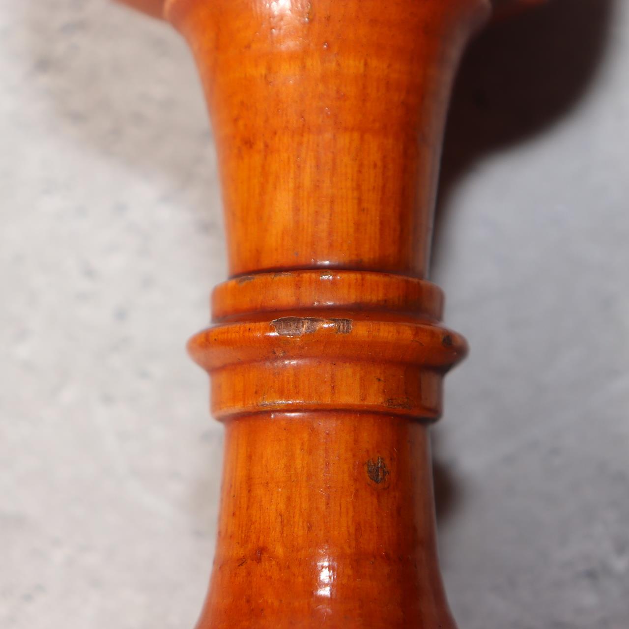 Japanese Vintage Wooden Hand Crank Tool Manual Massager Showa Era Craft VG4096