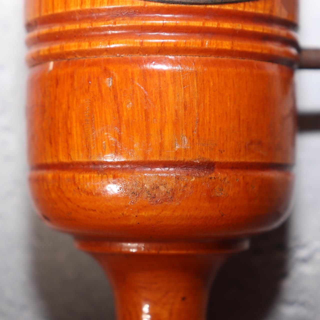 Japanese Vintage Wooden Hand Crank Tool Manual Massager Showa Era Craft VG4097