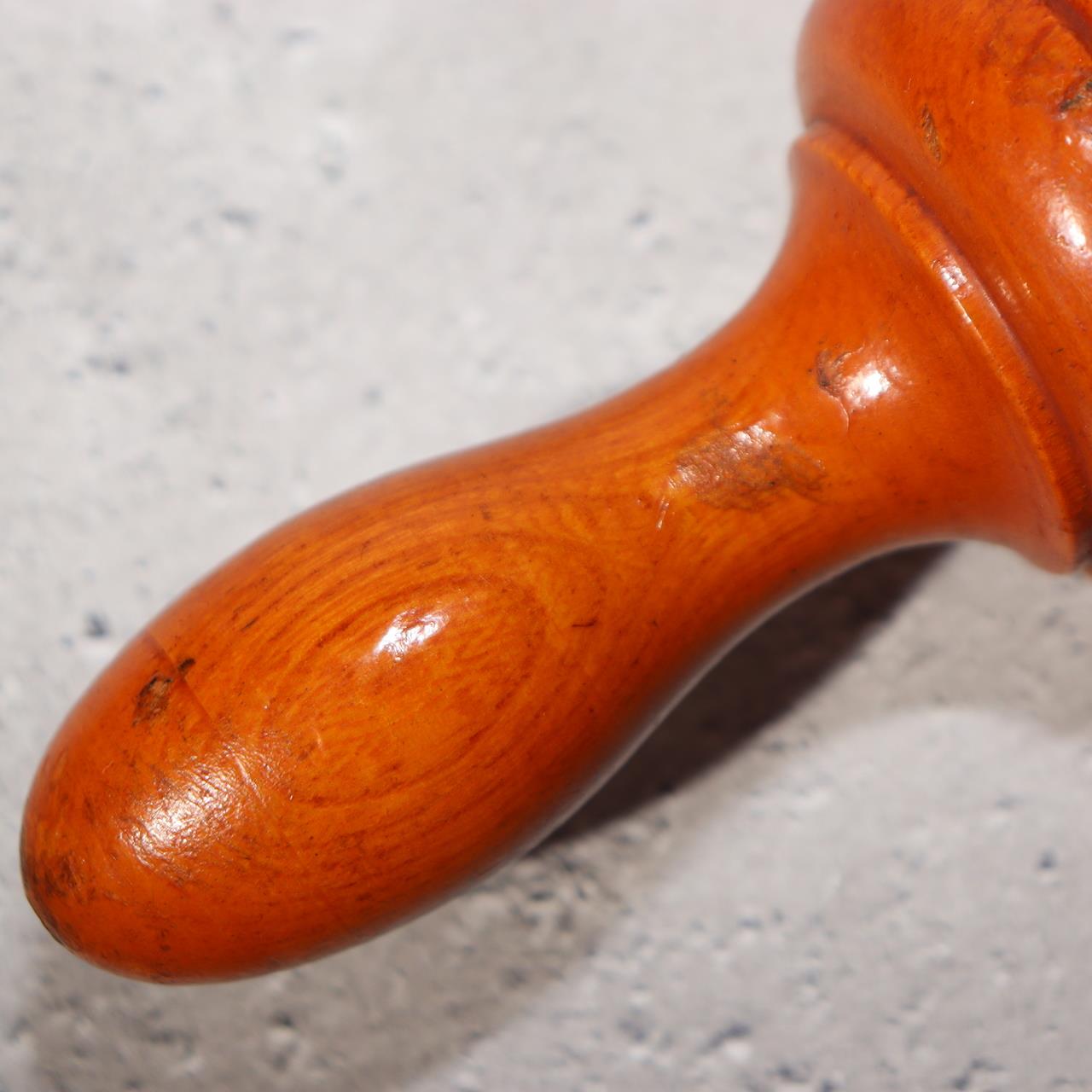 Japanese Vintage Wooden Hand Crank Tool Manual Massager Showa Era Craft VG40911