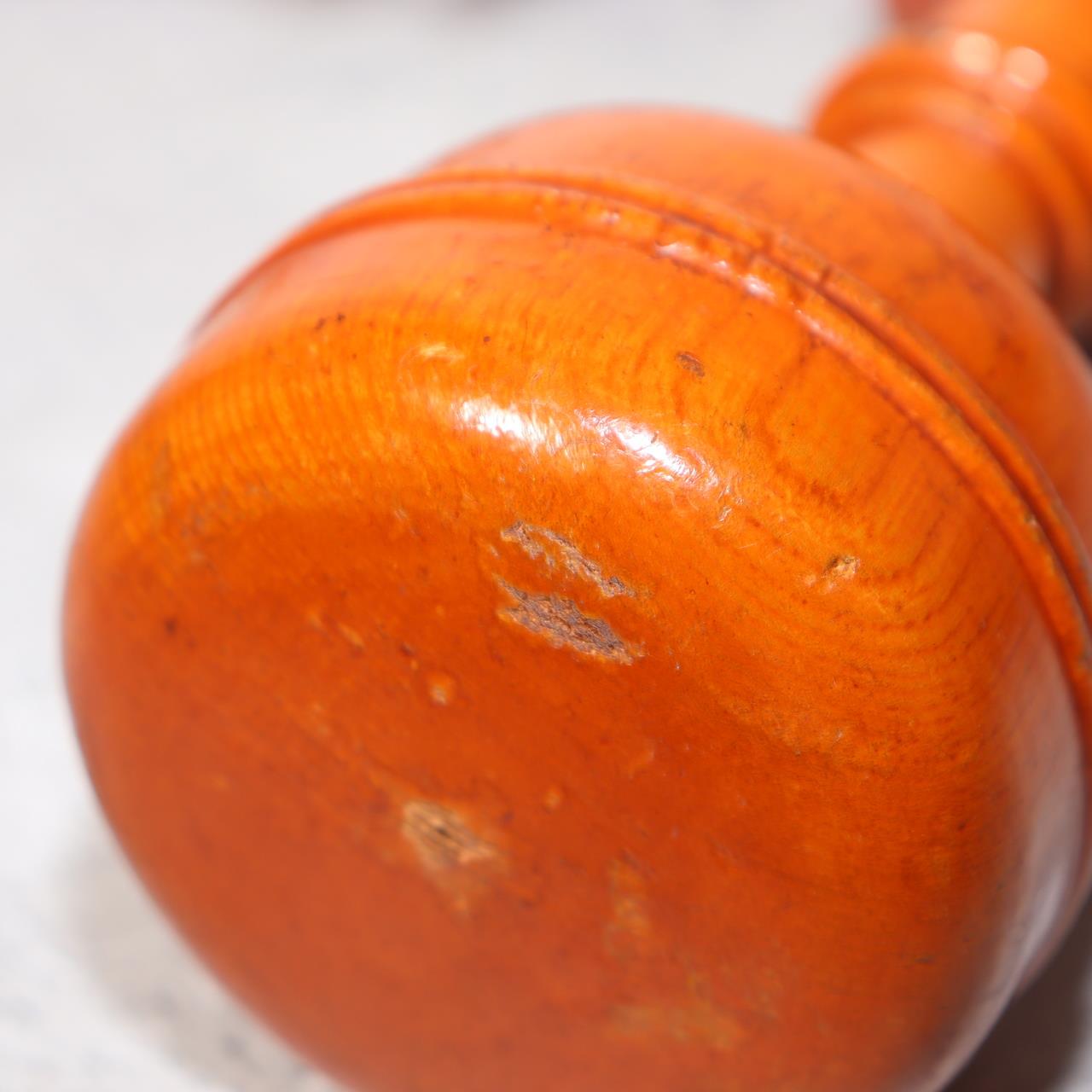 Japanese Vintage Wooden Hand Crank Tool Manual Massager Showa Era Craft VG40912