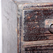 Japanese Antique wooden Kake Suzuribako inkstone box Funa Tansu drawer WBX33418