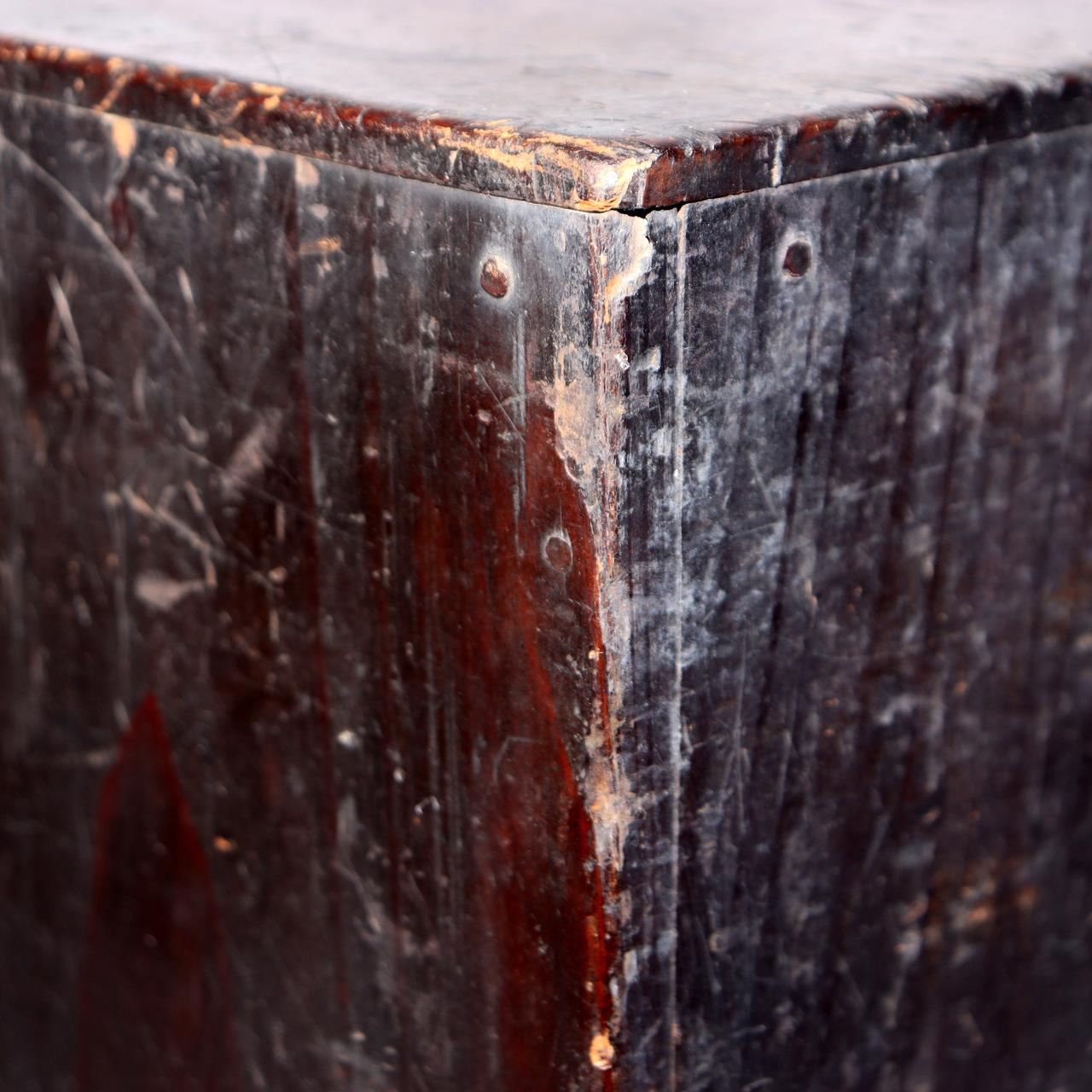 Japanese Antique wooden Kake Suzuribako inkstone box Funa Tansu drawer WBX33420