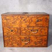 Japanese Vintage Wooden Sewing Box Haribako Tansu Chest Drawers Craft Storage0