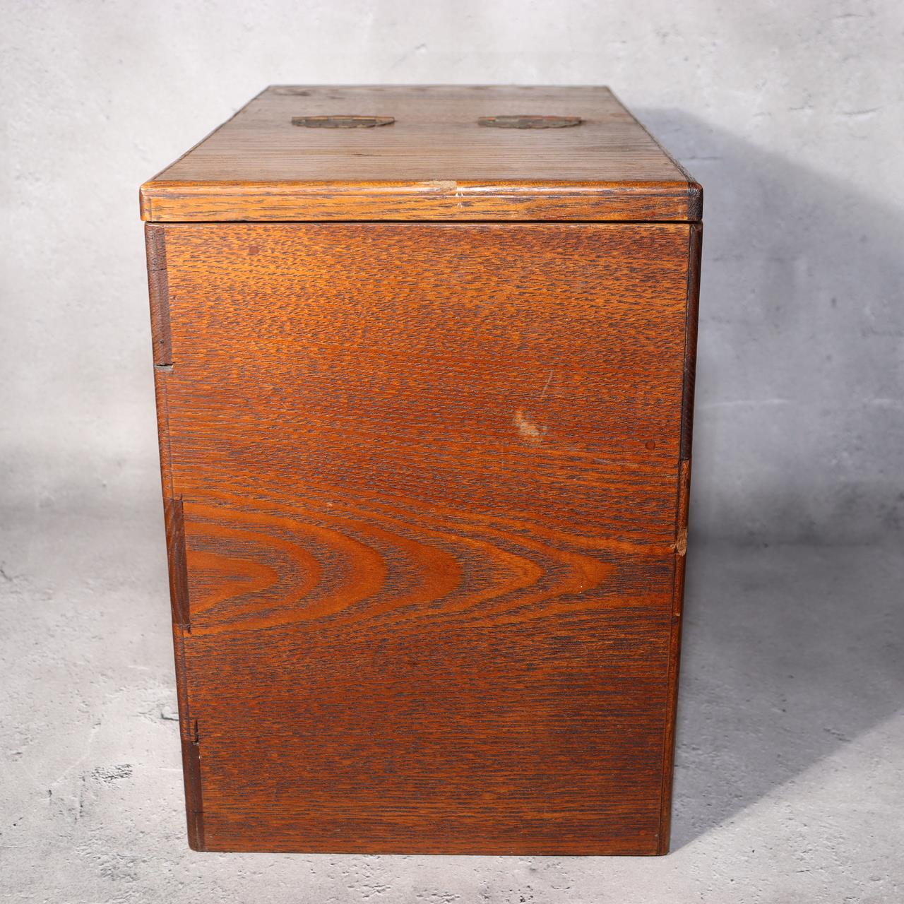 Japanese Vintage Wooden Sewing Box Haribako Tansu Chest Drawers Craft Storage3