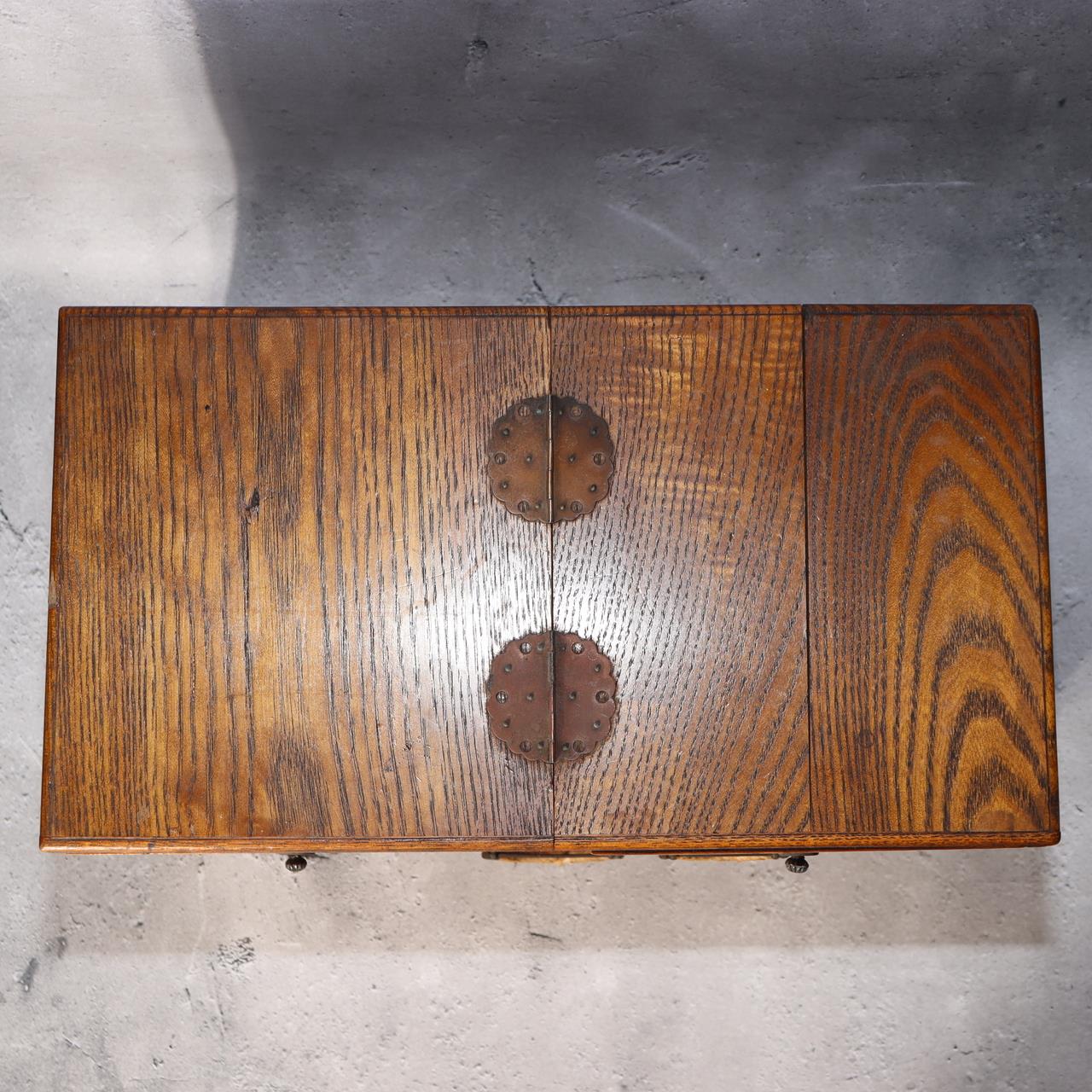 Japanese Vintage Wooden Sewing Box Haribako Tansu Chest Drawers Craft Storage4