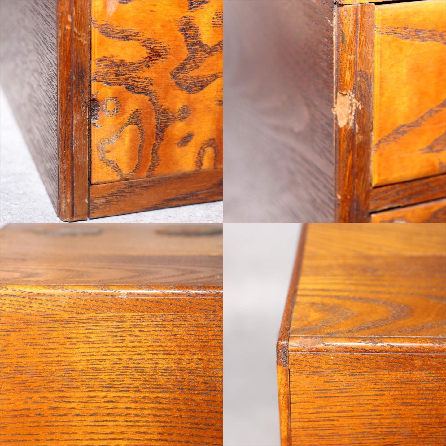 Japanese Vintage Wooden Sewing Box Haribako Tansu Chest Drawers Craft Storage9