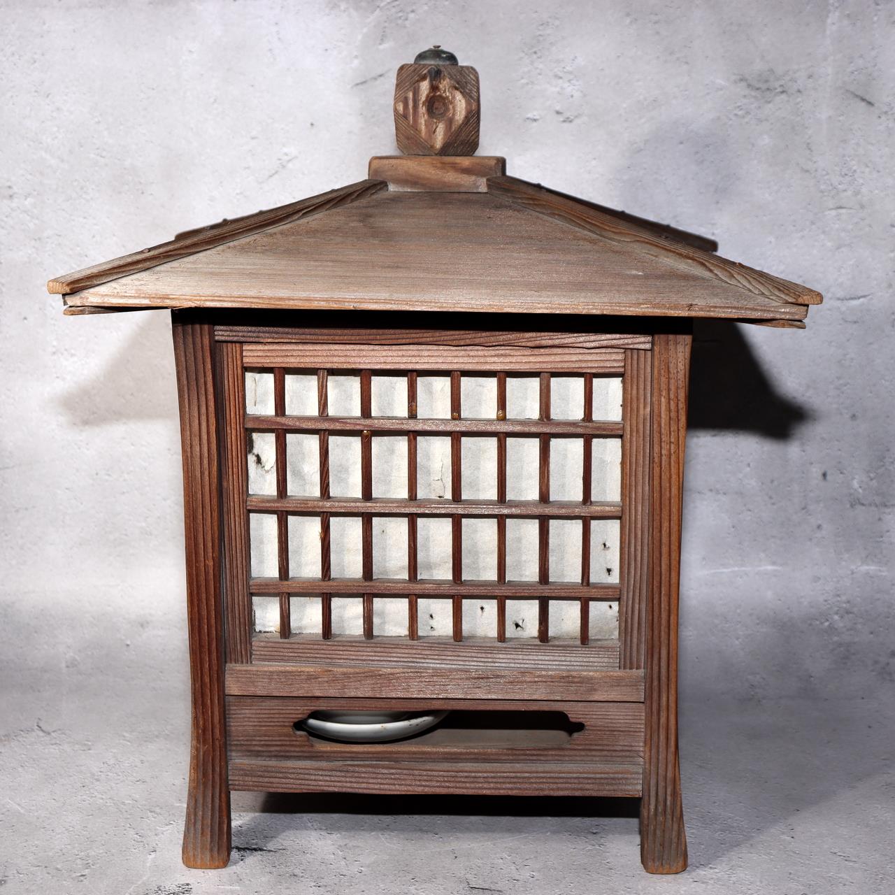 Japanese Wooden Lantern Toro Shinto Shrine Temple Cedar WO4842