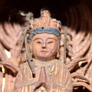 Japanese Wooden Amitabha Buddha Statue Amida Nyorai Zushi WB1983