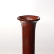 Japanese Vintage Cast Bronze Flower Vase Koshiyama Osaka Shobido Signed BV659-15