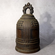 Japanese Antique Bronze Temple Bell Shinto Buddhist Taisho Period Shrine Suzu0