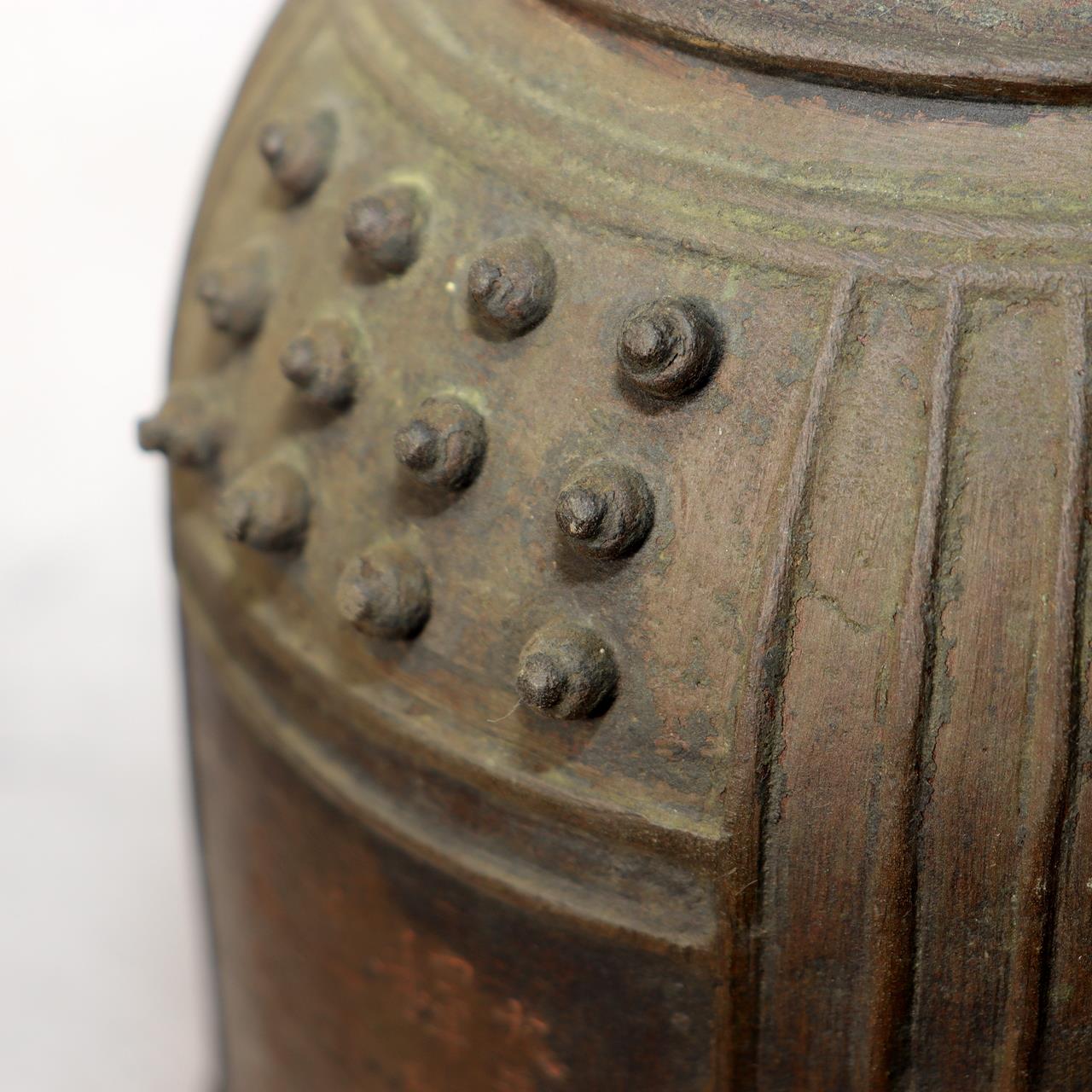 Japanese Antique Bronze Temple Bell Shinto Buddhist Taisho Period Shrine Suzu11