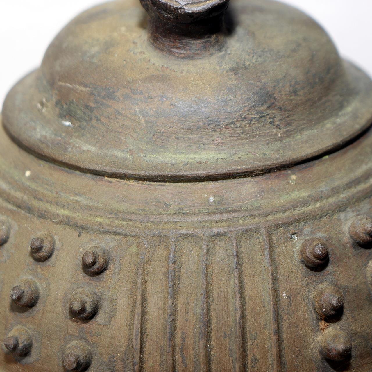 Japanese Antique Bronze Temple Bell Shinto Buddhist Taisho Period Shrine Suzu15