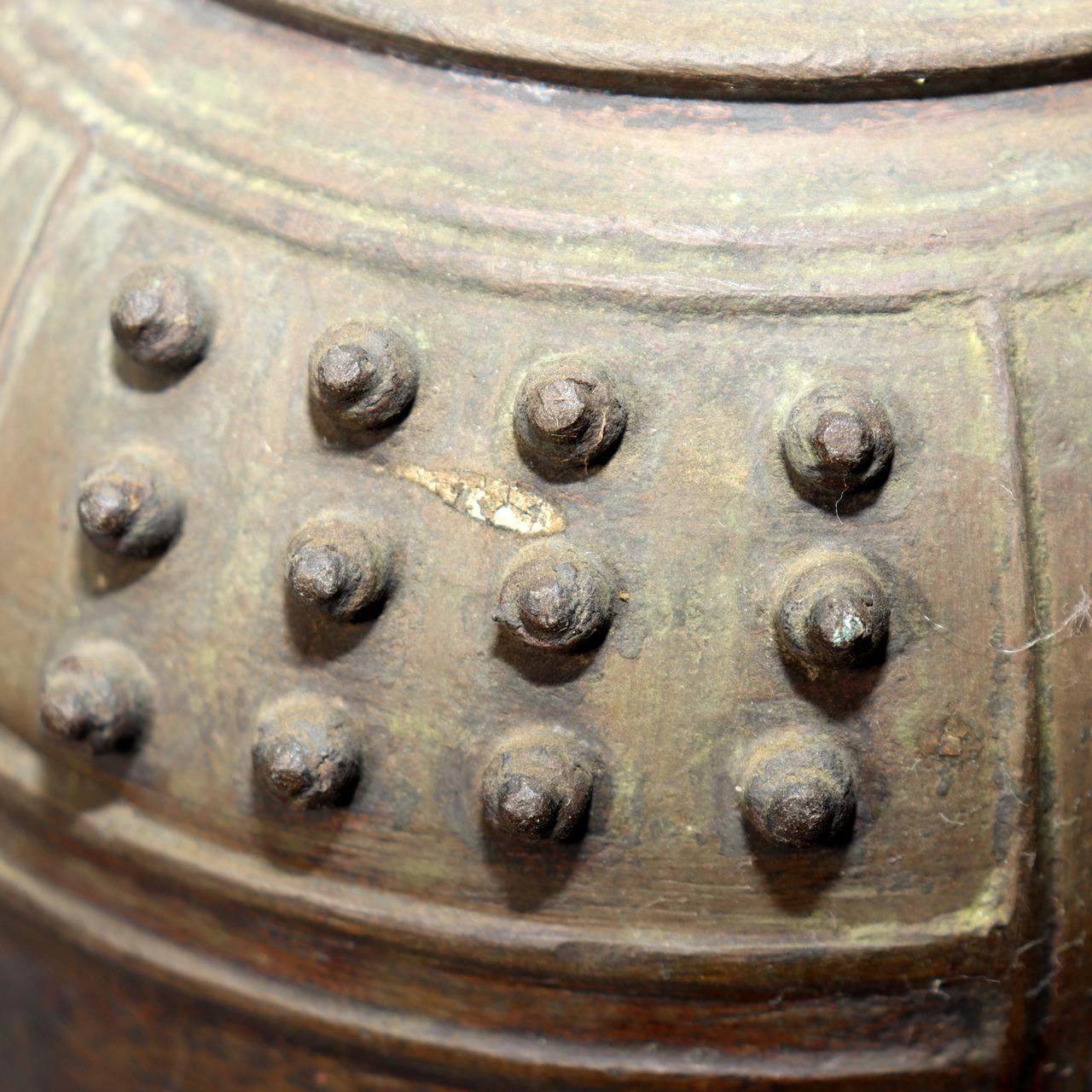 Japanese Antique Bronze Temple Bell Shinto Buddhist Taisho Period Shrine Suzu21