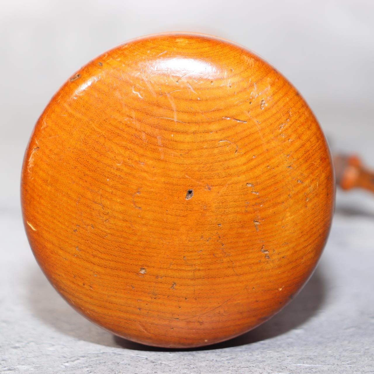 Japanese Vintage Wooden Hand Crank Tool Manual Massager Showa Era Craft VG4102