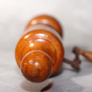 Japanese Vintage Wooden Hand Crank Tool Manual Massager Showa Era Craft VG4103