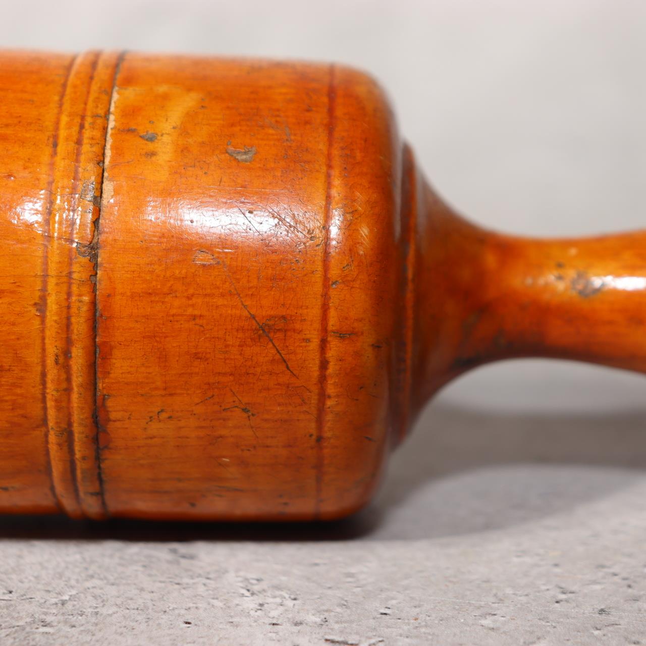 Japanese Vintage Wooden Hand Crank Tool Manual Massager Showa Era Craft VG41012