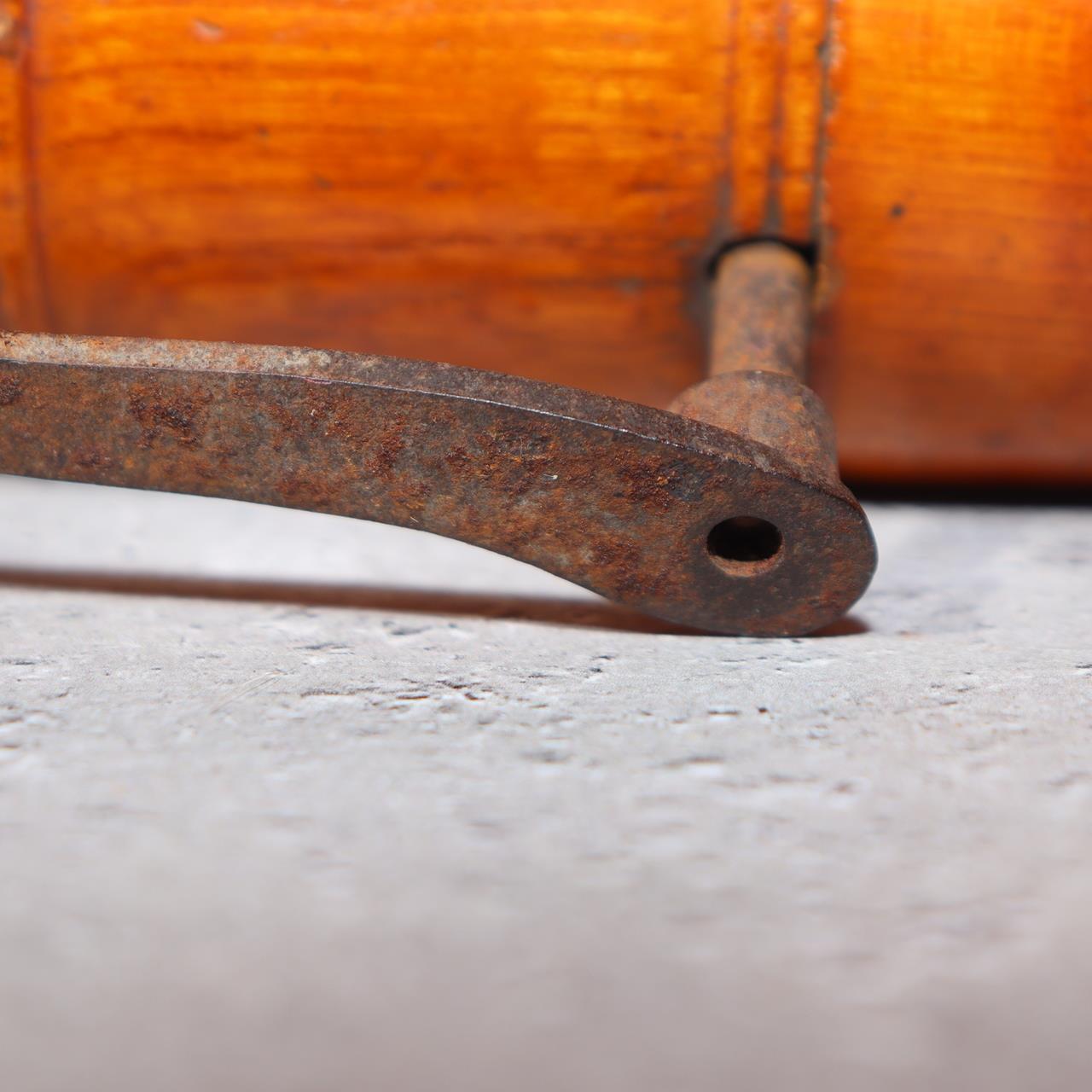 Japanese Vintage Wooden Hand Crank Tool Manual Massager Showa Era