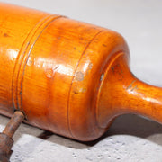 Japanese Vintage Wooden Hand Crank Tool Manual Massager Showa Era Craft VG41015