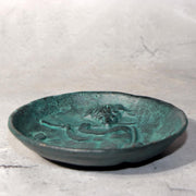 Japanese Vintage Iron Plates Kappa Design 3pcs Signed Folk Art Tray or Ashtray2