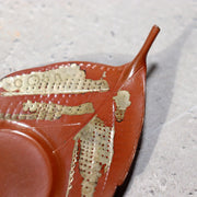 Japanese Bronze Silver Leaf Plates by Yoshimitsu Nishimura Takaoka doki w box6