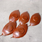 Japanese Bronze Silver Leaf Plates by Yoshimitsu Nishimura Takaoka doki w box2