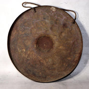 Japanese Antique Iron Gong (Dora)  Signed Ritual Mallet Yamagata Nanyo Kisshoten2