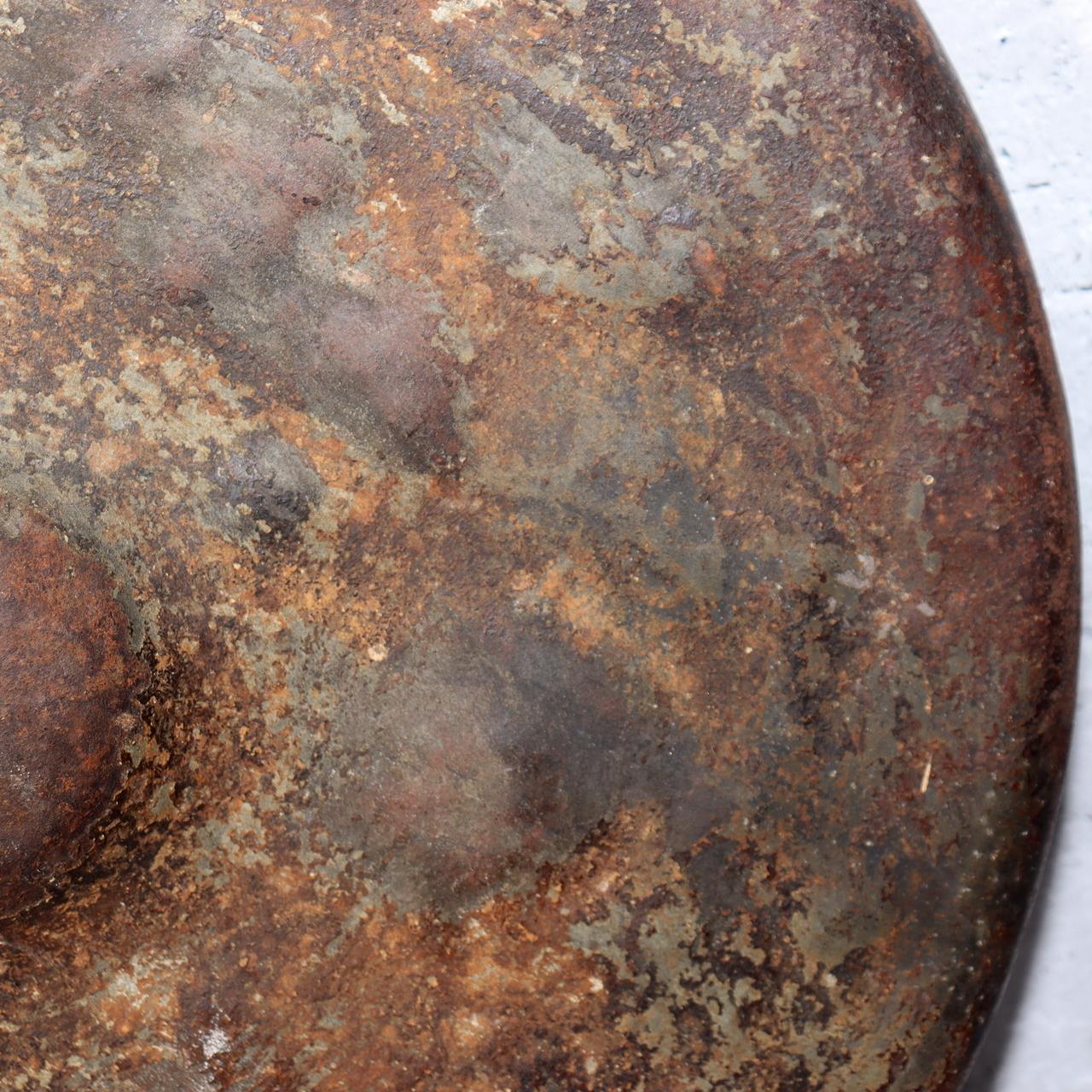 Japanese Antique Iron Gong (Dora)  Signed Ritual Mallet Yamagata Nanyo Kisshoten15