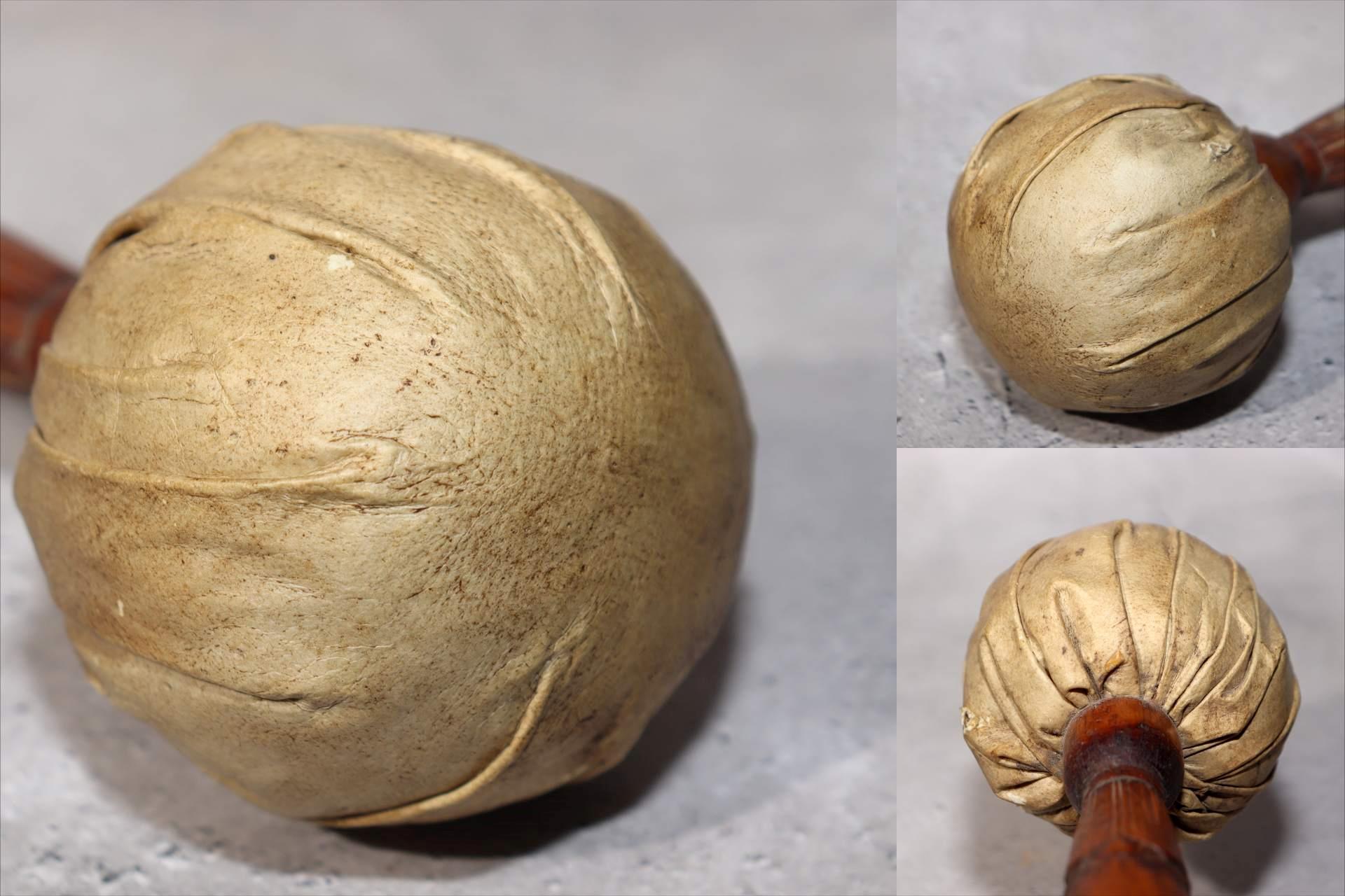 Japanese Antique Iron Gong (Dora)  Signed Ritual Mallet Yamagata Nanyo Kisshoten9